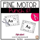 Fine Motor Skills - Punch It!  {Alphabet}