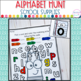 Alphabet Hunt │School Supplies Upper and Lowercase Letters