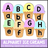 Uppercase and Lowercase Letters Matching Activity - Ice Cr
