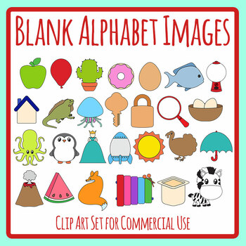 Alphabet Images - Blank Templates in Color Clip Art by Hidesy's Clipart