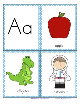 Preview of Alphabet Beginning Sounds Large Flashcards - FREE