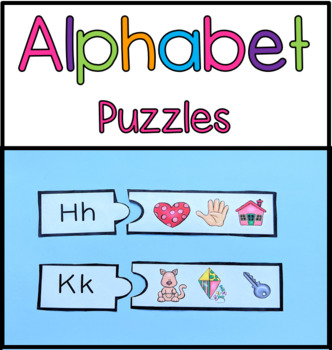 Preview of Alphabet Initial Letter Puzzles for Beginning Sounds