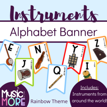 Preview of Alphabet Instrument Bunting Banner (with World Instruments)