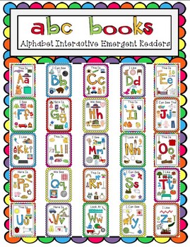 Interactive Alphabet Emergent Readers by Kroger's Kindergarten | TPT