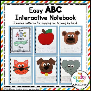 Preview of Alphabet Interactive Notebook | Easy Crafts | Alphabet Letter Craft Activities