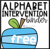 Alphabet Intervention Binder FREE
