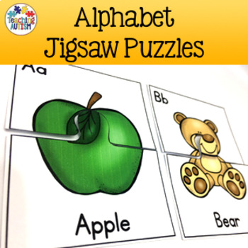 Alphabet Jigsaw Puzzles by Teaching Autism | Teachers Pay Teachers
