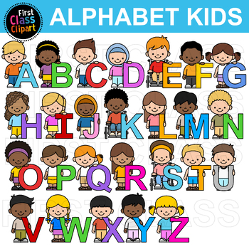 Preview of Alphabet Kids Clip Art