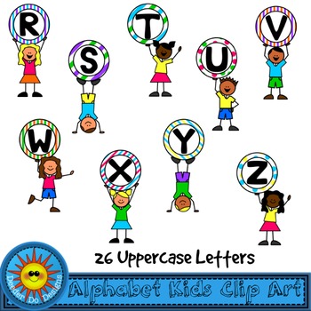 Alphabet Kids Clip Art - Uppercase by Deeder Do Designs | TpT