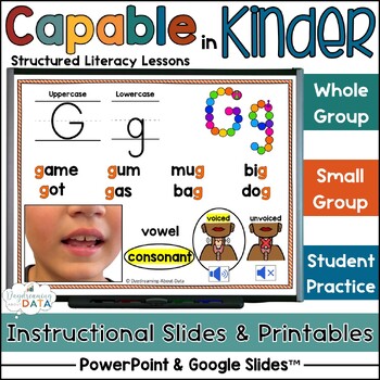 Preview of Alphabet Lessons Letter Gg Structured Literacy Phonics Lessons Activities