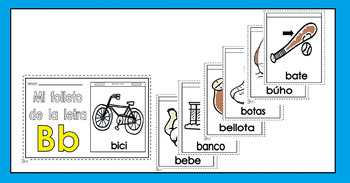 Alphabet-Letra Bb Spanish Mini-booklet by ABC Bilingual Patch | TpT