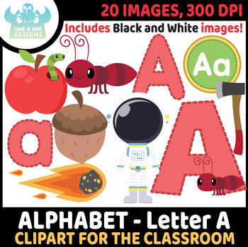 Alphabet Letter A Clipart (Lime and Kiwi Designs) by Lime and Kiwi Designs