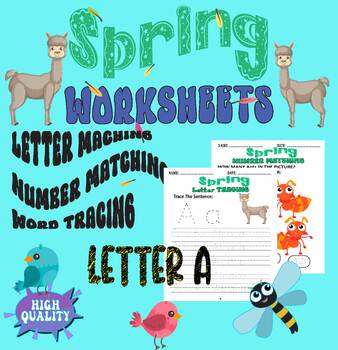 Preview of Alphabet Letter A Homeschool,Spring Worksheet,Preschool Worksheets Kindergarten