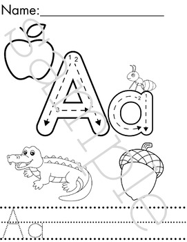 Preview of Alphabet Letter A Worksheet Pre-K & Kindergarten