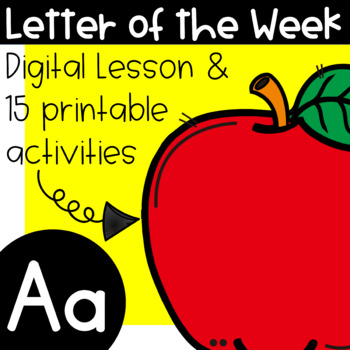 Preview of Alphabet Letter A activities Letter identification and sound worksheets NO PREP