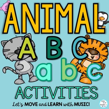Preview of Alphabet Letter Activities: Read-Say-Trace, Matching, Recognition (Animals)
