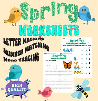 Preview of Alphabet Letter B-Homeschool,Spring Worksheet,Preschool Worksheets Kindergarten