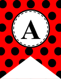Alphabet Letter Banner (Red and Black Polka Dot)