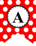 Alphabet Letter Banner (Red and White Polka Dot)