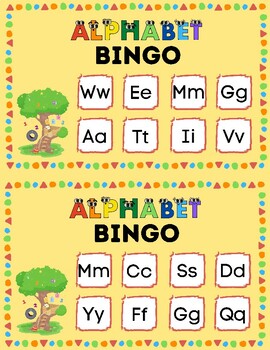 Alphabet Letter Bingo Game - Instant Download Printable | TPT