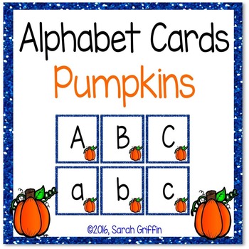 Alphabet Letter Cards ~ Pumpkins ~ Capital and lowercase | TpT