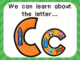 Alphabet Letter Cc PowerPoint Presentation- Letter ID, Sou