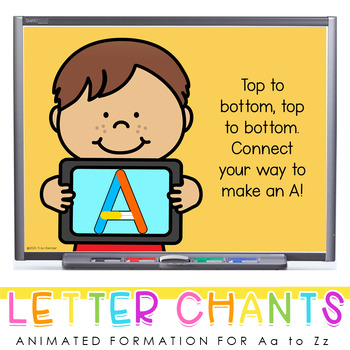 Preview of Alphabet Letter Chants with Animated Letter Formation - Upper & Lowercase