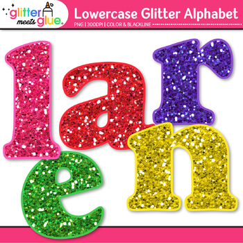 Glitter Letters Clipart – The Kindergarten Smorgasboard Online Store
