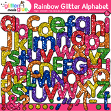 Alphabet Letter Clipart Images: Rainbow Glitter Clip Art, 