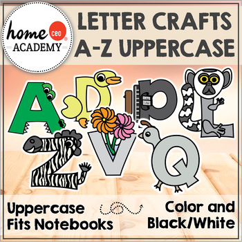 Alphabet Crafts Uppercase by Preschool Curriculum | TpT