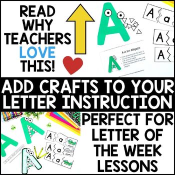 Alphabet Letter Crafts: Animals by A Dab of Glue Will Do | TpT