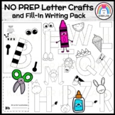 Alphabet Letter Crafts, Fill-In Writing Activities for the