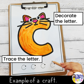 Alphabet Letter Crafts - Lower Case Letters, Beginning Sounds by Fairy ...