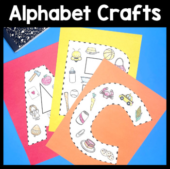 Preview of Alphabet Letter Crafts - Posters - Worksheets - Letter Names - letter sounds