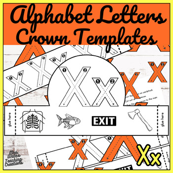 Preview of Alphabet Letter Xx Animal Headband Crown Crafts & Beginning Sounds Activities