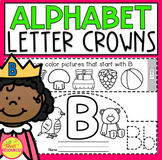 Alphabet Letter Crowns with Letter Tracing and Beginning Sounds!