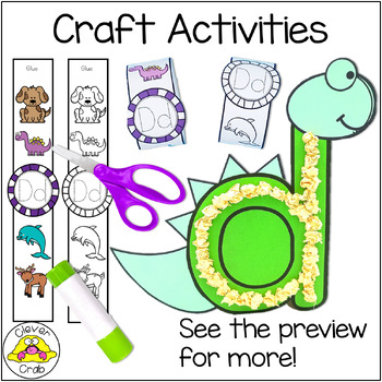 Alphabet Letter D Worksheets Activities and Crafts by Clever Crab
