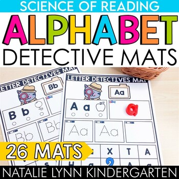 Alphabet Letter Detective Mats No Prep Science of Reading Literacy Centers