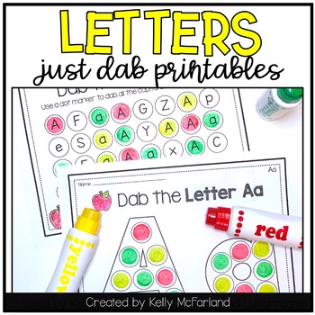 Alphabet Letter Dot Pages by Kelly McFarland from Engaging Littles