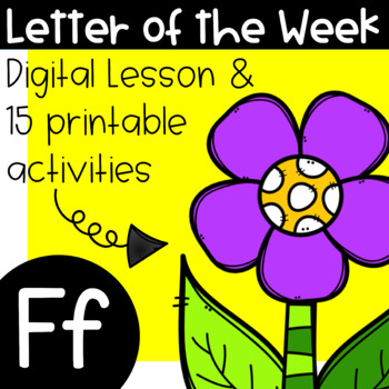 Letter of the week: LETTER F-NO PREP WORKSHEETS- LETTER F Alphabet