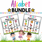 Alphabet Letter Flash Cards BUNDLE for Kids - 52 Lowercase