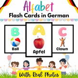 Alphabet Letter Flash Cards in German for Kids -26 Printab