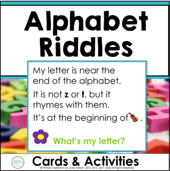 Preview of Alphabet Letter Fluency - Riddles for Active Listening and Critical Thinking