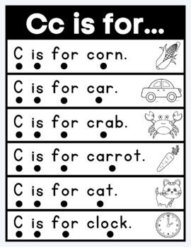Alphabet Letter Fluency Sentences / Beginning Letter Sound Reading Practice