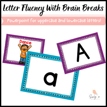 Preview of Alphabet Letter Fluency with Brain Breaks (Editable)