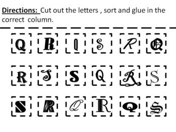 Alphabet Letter Font Sorts Sorting Letters With Different Font Styles