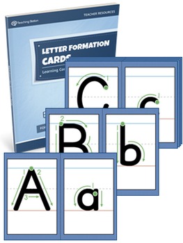 Preview of Alphabet Letter Formation Cards - PRINTABLE {COLOR+BW}