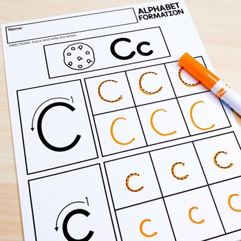 Alphabet Letter Formation Handwriting Worksheets Science of Reading SOR