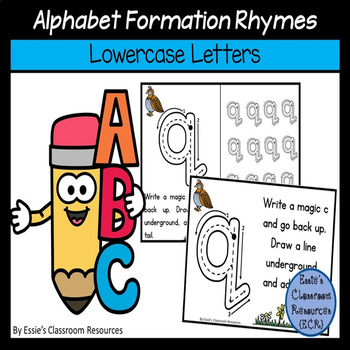 Preview of Alphabet Letter Formation Rhymes - Lowercase Letters
