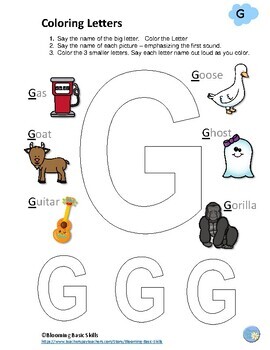 G - Alphabet Letter G - ABC's Flight School - Vocabulary - Worksheets